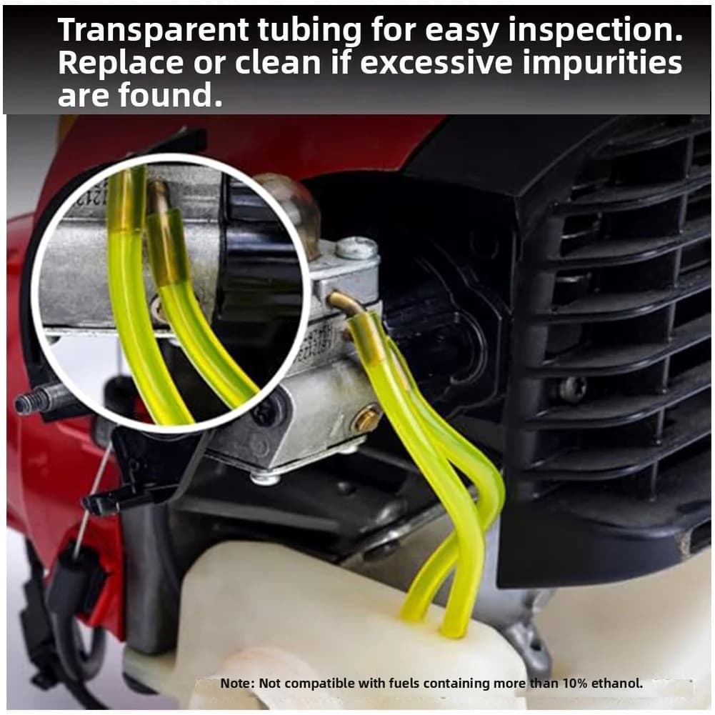 Flexible Hose for 3 Meters carburetor, Internal diameter 1/4 Inches, External diameter 3/8 Inches, with 10 clamps for lawnmowers, Gasoline for Depulator, Motosega, Blower