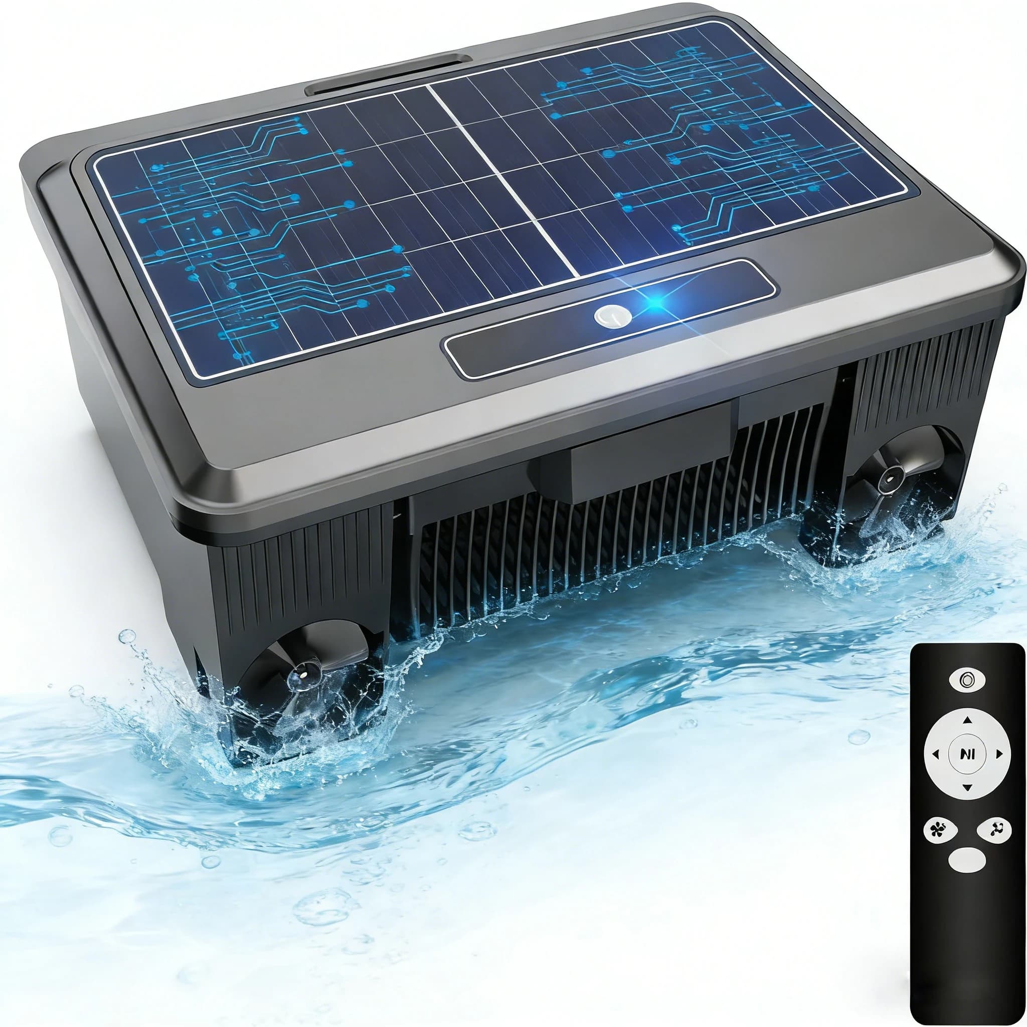 Robot Cleaner Solar Pool Powered with Remote Control and Double Charging Option for Skimmer Pool