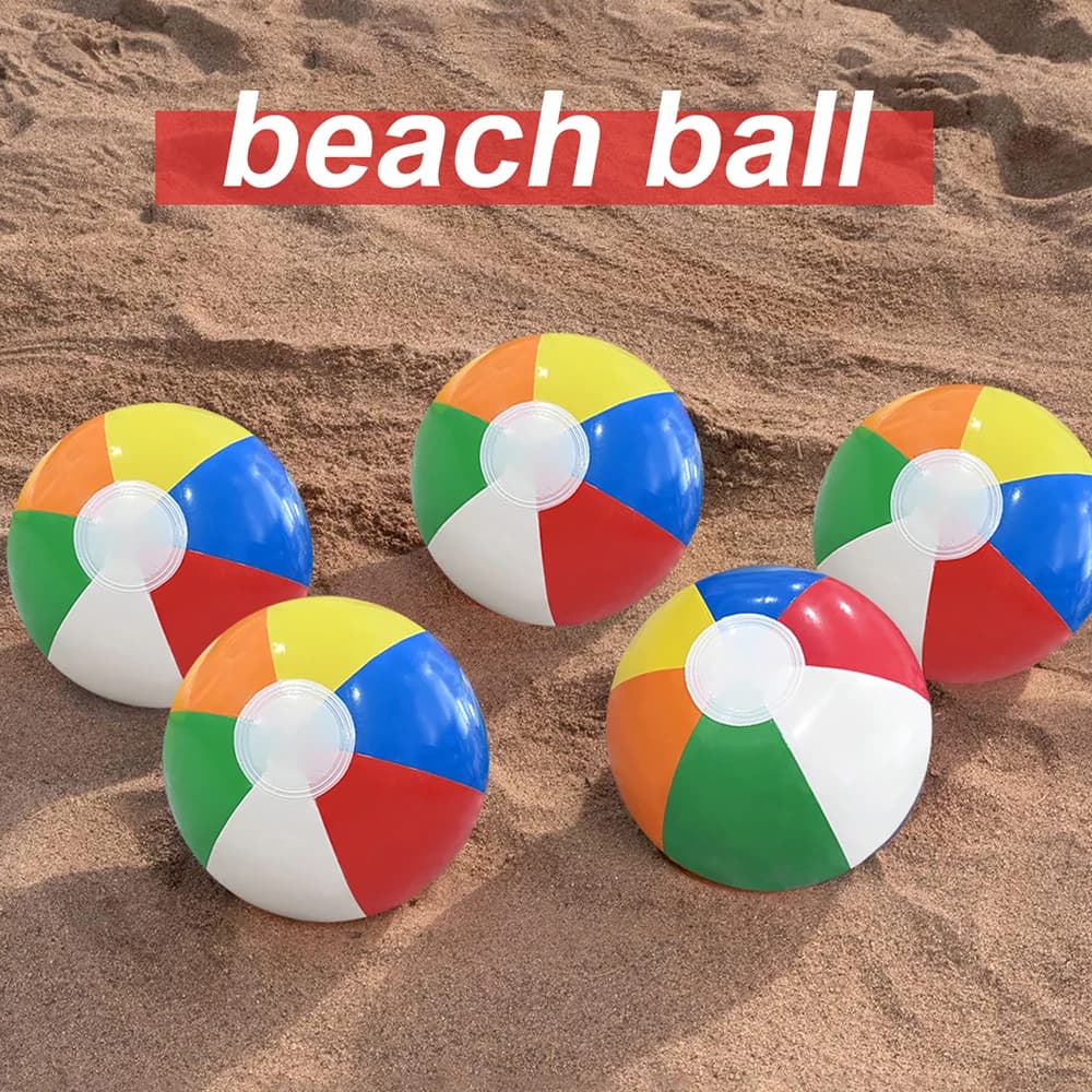 4Pcs Inflatable Beach Ball Colorful Balloons Swimming Pool Party Water Game Balloons Beach Sports Shower Ball Fun Toys for Kids