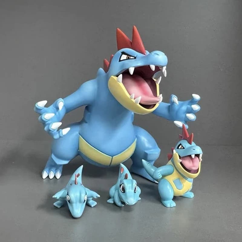 Disponibile Cartoon Anime PokéMon Totodile Croconaw Feraligatr World Action Figure Statua da tavolo Modello giocattolo regalo