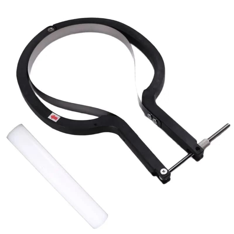 Spare kit for ping pong racks: adjustable arc-shaped rubber cutter, suitable for all racking curves