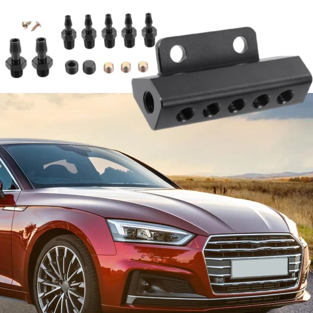 1/8 1/2 NPT 6 Porte Kit Collettore di Vuoto Auto Barche Blocco di Vuoto Vuoto Carburante Gas Wastegate Turbo Boost Collettore di Aspirazione Kit