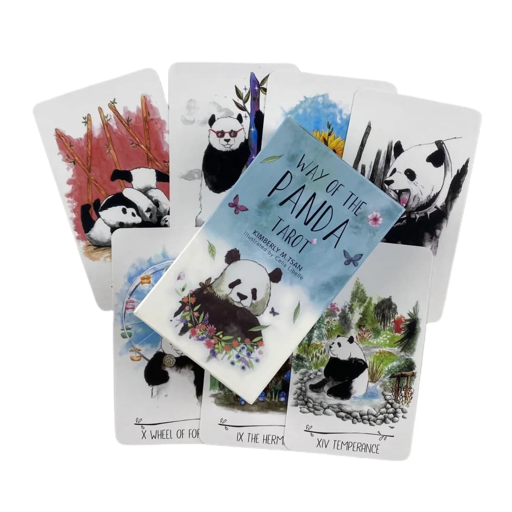Way Of The Panda Tarocchi Mazzo di divinazione Versioni inglesi Edizione Oracle Board Giocare a INCHIOSTRO Gioco da tavolo per la festa