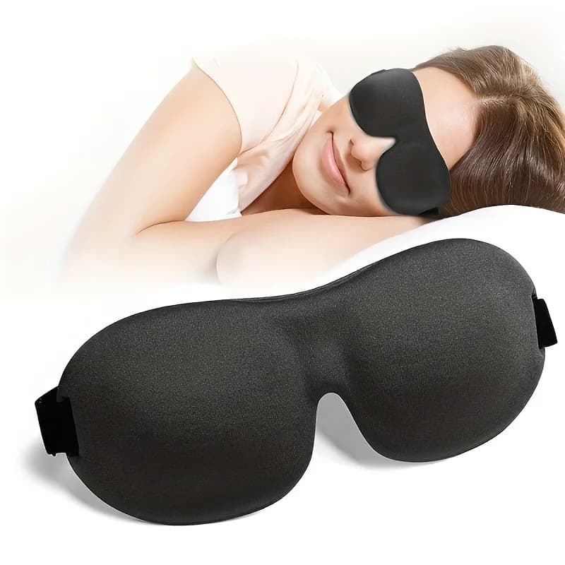 3D shaped sleep mask Eye mask with 100% light block Ultra soft and delicate material on skin Breathable eyes cover for rest Travel Yoga
