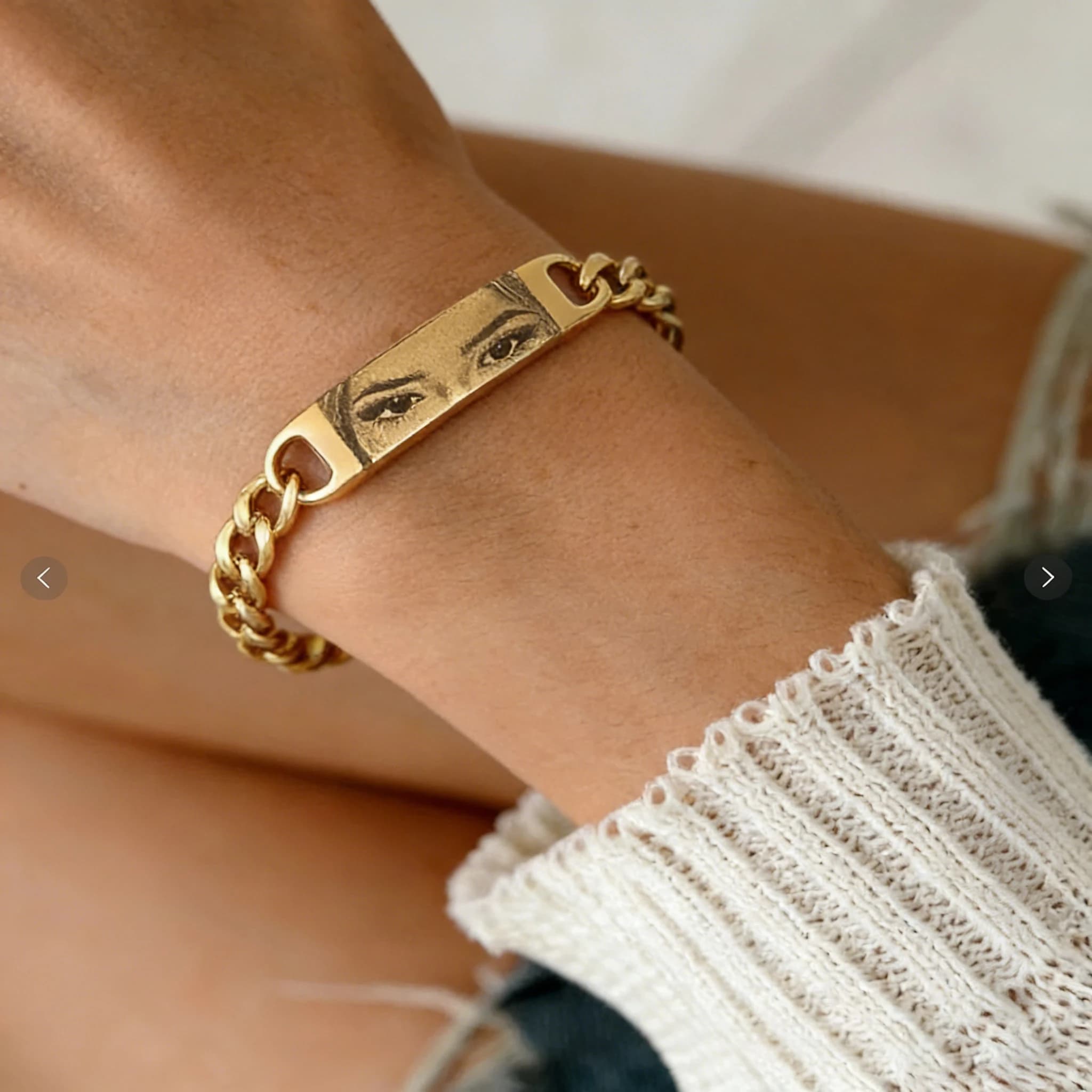 Braccialetto Personalizzato per Coppie con Incisione Laser e Foto, in Acciaio Inossidabile, Regalo Romantico per Fidanzato, Fidanzata, Compleanno, San Valentino