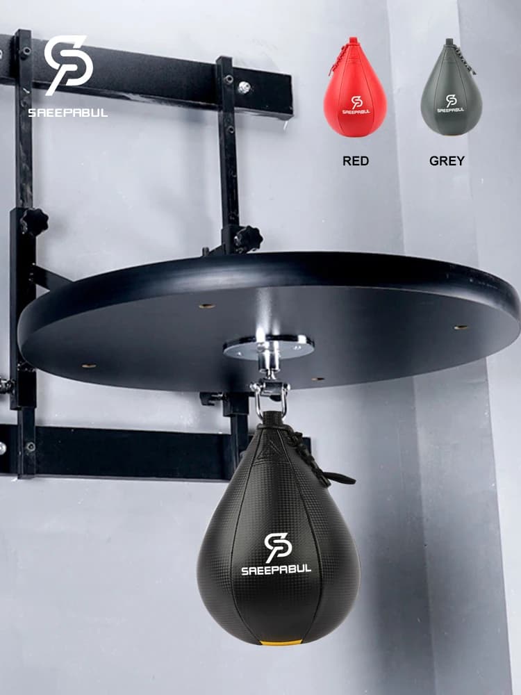Palla da boxe in PU a forma di pera con sacco da boxe girevole Punzonatura boxeo Borsa da velocità Punch Palla da allenamento fitness Palestra Esercizio Agilità