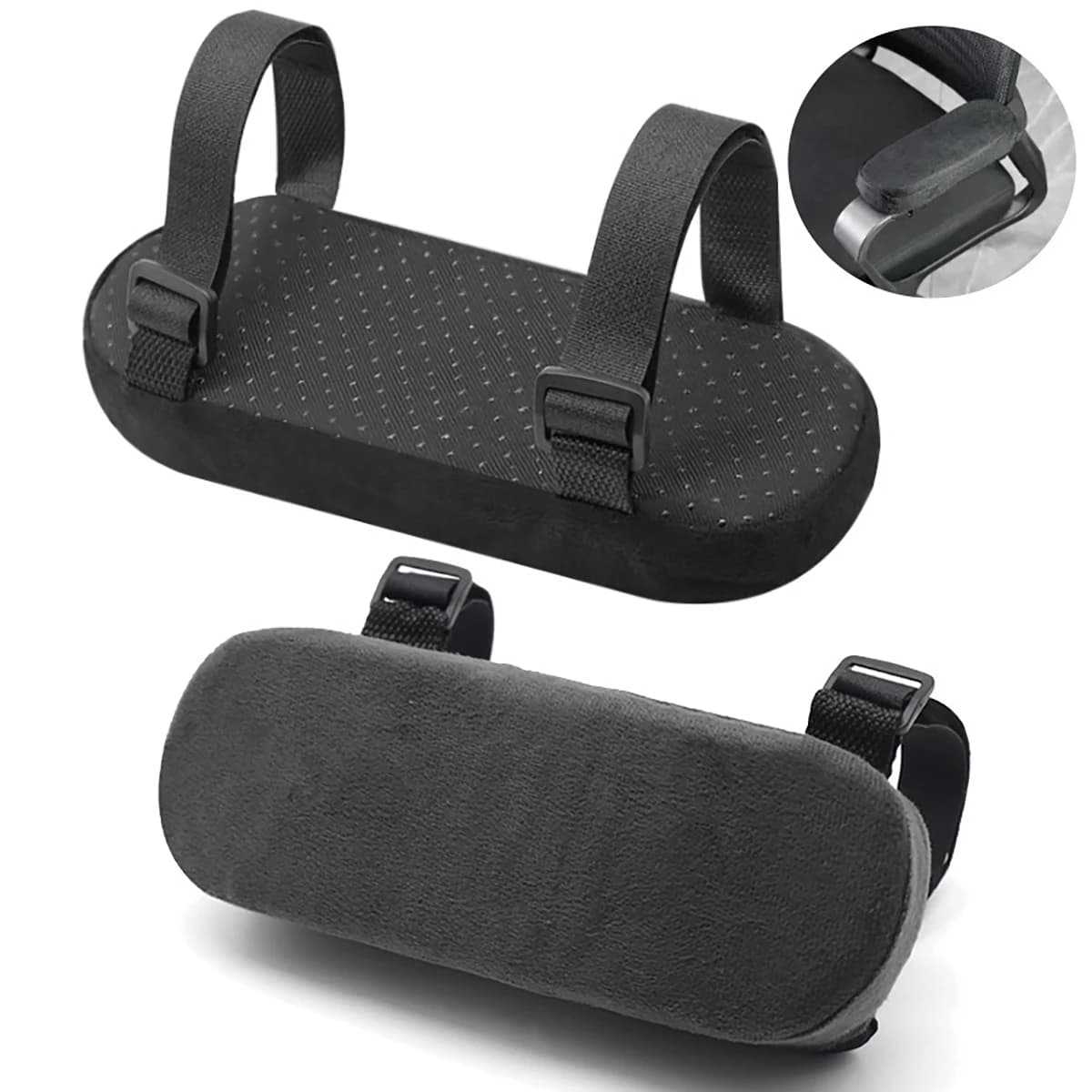 Cuscinetti in Memory Foam per Braccioli di Sedie da Ufficio, Supporto per Gomiti, Sollievo dalla Pressione sulle Braccia, Coperture Universali per Sedie da Scrivania