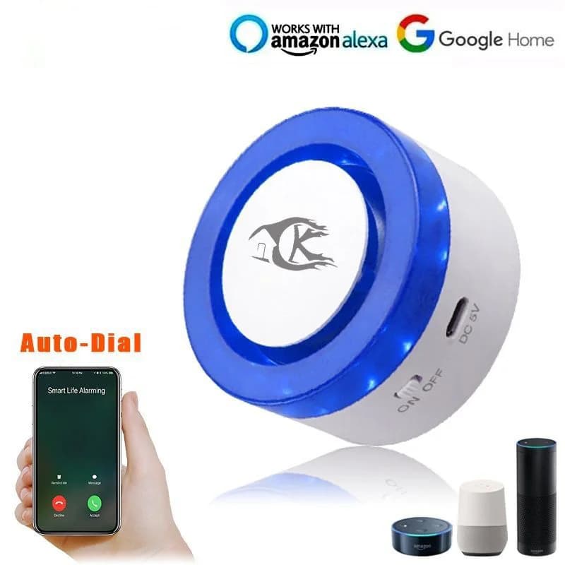 Tuya Smart WiFi Suono e clacson luminoso APP Allarme remoto Sistema di sicurezza host antifurto per porte e finestre senza fili