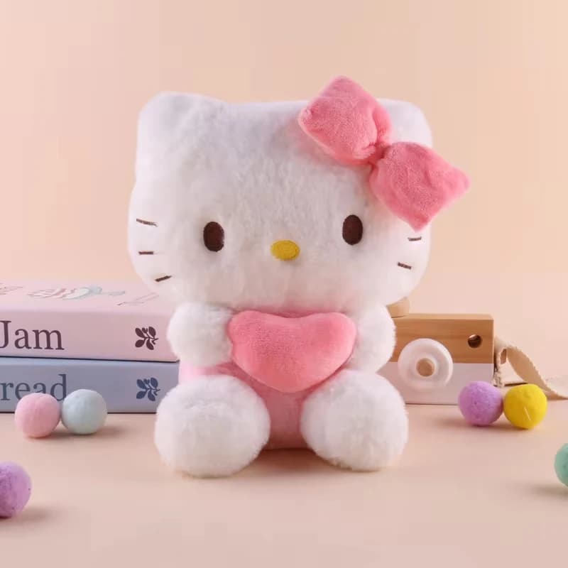 22cm Hello Kitty Kuromi Pillow KT Plush Toy Girls Soft Stuffed Animal Toys Heart My Melody Cinnamoroll Stuff Doll Gifts...