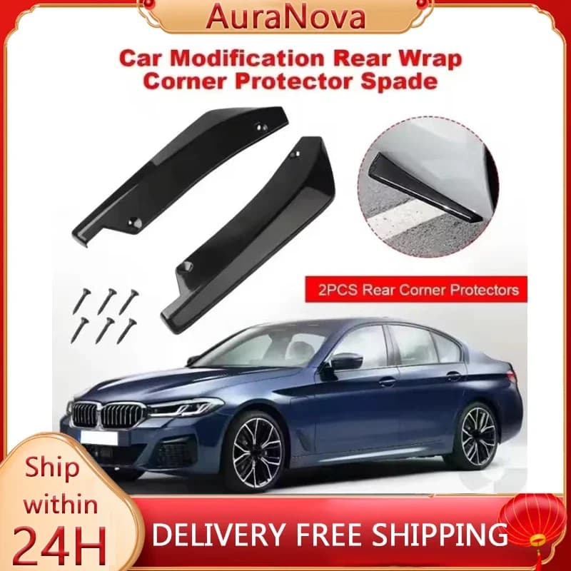TA1 2pcs for BMW 4 Series F32 F33 F36 G22 G23 G26 2014-on Rear Bumper Lip Wrap Angle Diffuser Splitter Canard Spoiler