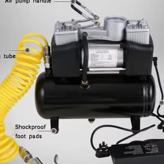 Carrello della pompa d'aria per auto portatile multifunzione 12v pompa per pneumatici elettrica ad alta pressione per auto compressore d'aria silenzioso senza olio Inflato per auto