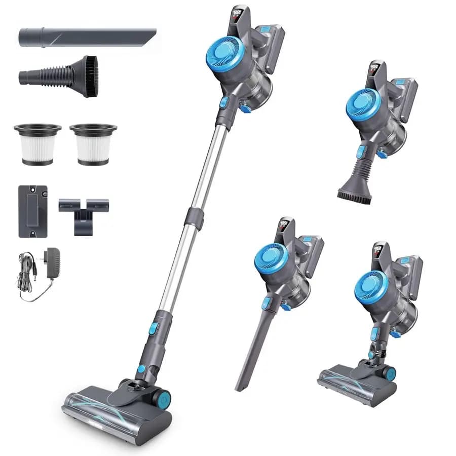 VoltVac Wireless Vacuum Cleaner for Domestic Animals, 30000PA for Duri Carpets and Floors, 50 Minutes of Autonomy, Vacuum Cleaner Rechargeable Portable