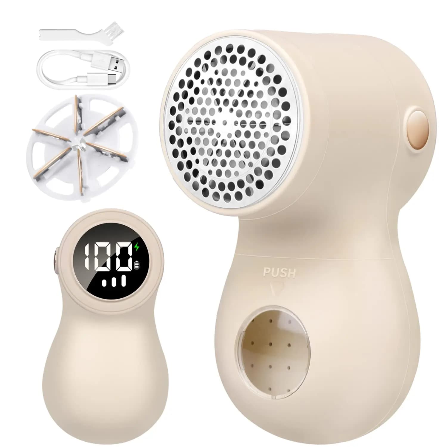 Mini Levapelucchi Ricaricabile con 3 Velocità, Display Digitale LED, Rimuovi Pelucchi per Vestiti