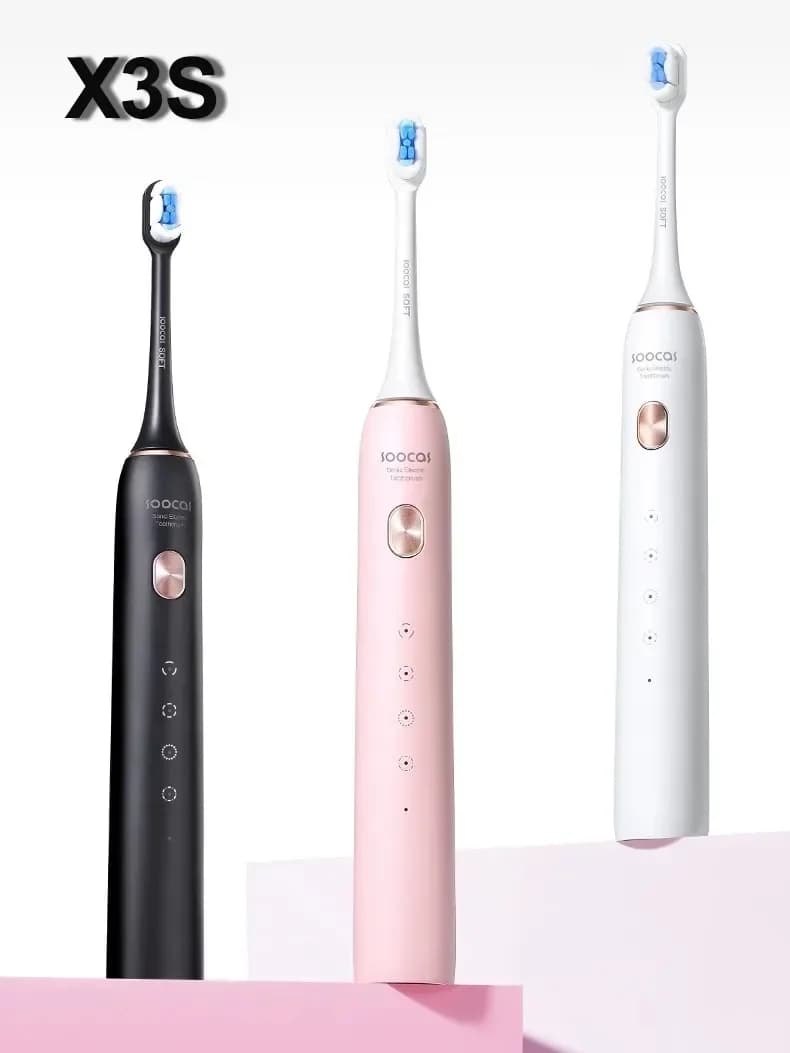 SOOCAS X3S Intelligent Adult Sonic Electric Toothbrush IPX8 Waterproof 180 days battery life Soft cloud ultrasound brush heads
