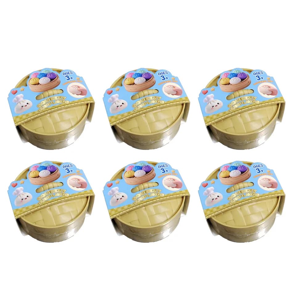 Palline Antistress a Forma di Raviolo Colorate - Giocattoli Riutilizzabili a Basso Rimbalzo per Decompressione, Decorazione Unica per la Casa e Idee Regalo, Palline Spremibili a Forma di Impasto