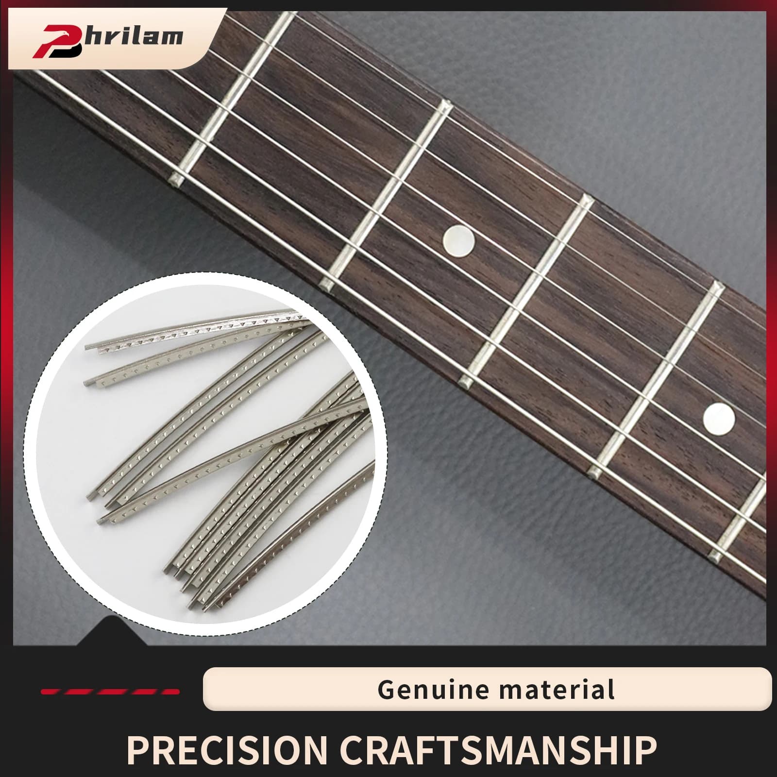 Confezione da 12 fili per chitarra in nichel argento da 130 mm, tasti pre-radificati da 5,12 pollici per chitarre acustiche ed elettriche, ukulele