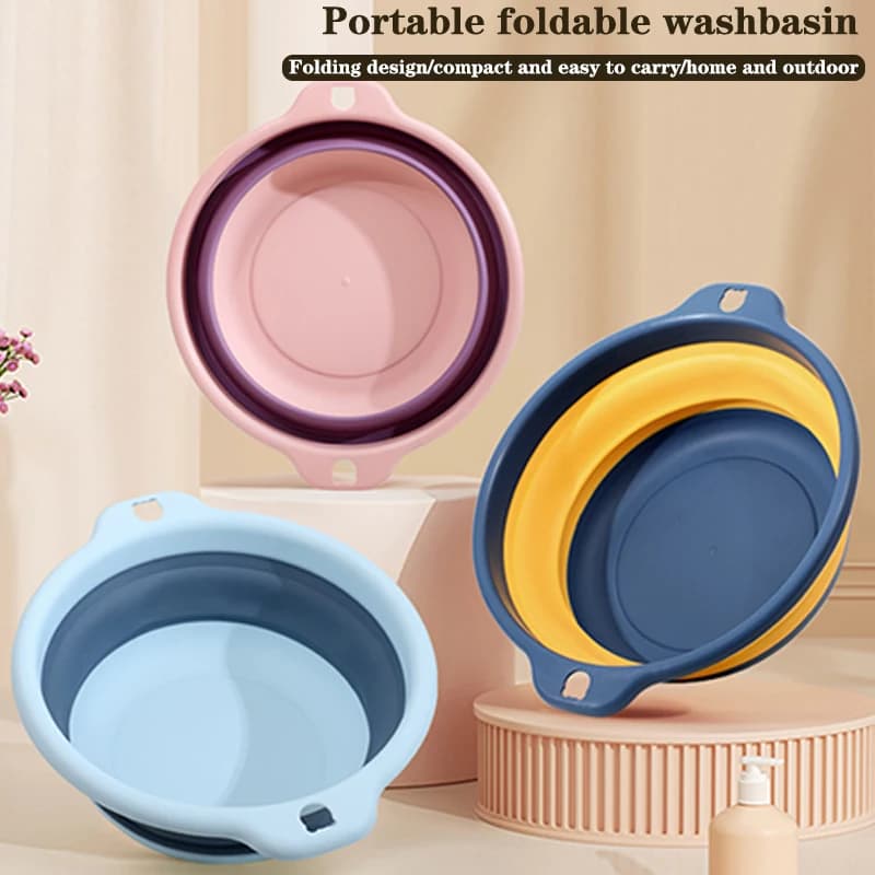 Lavabo pieghevole portatile da viaggio in plastica lavabo pieghevole sicuro durevole lavabo pieghevole bagno forniture per la casa