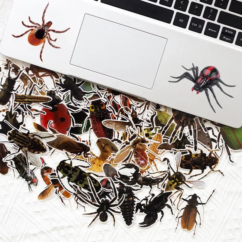 50/40 pezzi farfalla libellula animale adesivo collezione di insetti naturali adesivi diario notebook pianificatore manuale carta fai da te fatta