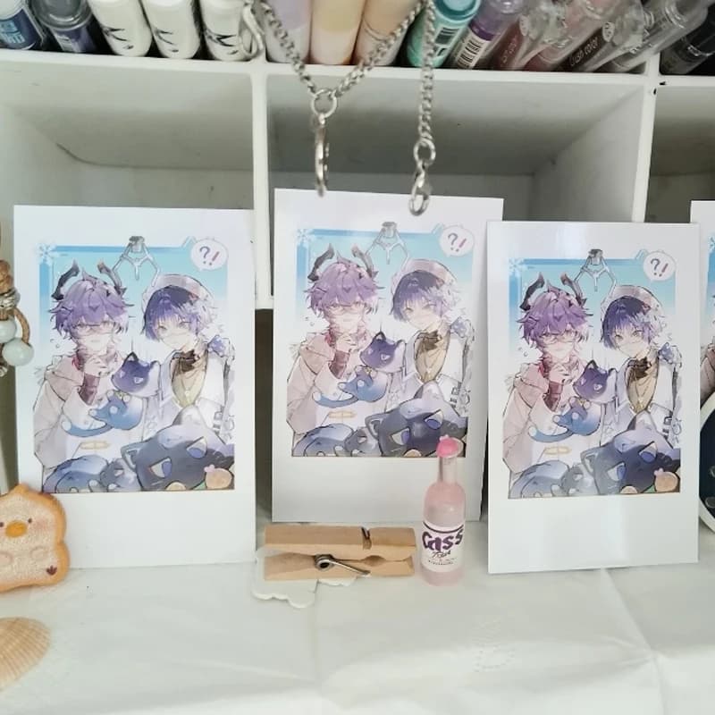4Pcs/Lot Game Durin Decor Lomo Card Wanderer Scaramouche Hat Guy Photocard HD Album Photo Card For Fans Collection