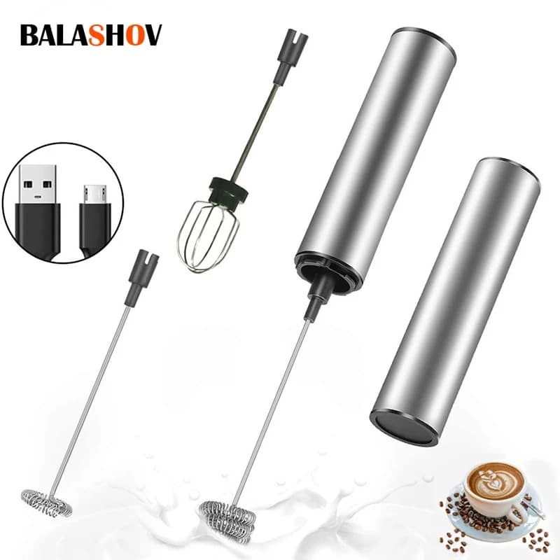 Montalatte elettrico portatile Mini USB ricaricabile Schiuma Maker Schiumatore portatile Miscelatore per bevande ad alta velocità Frullatore per caffè Frullino per le uova