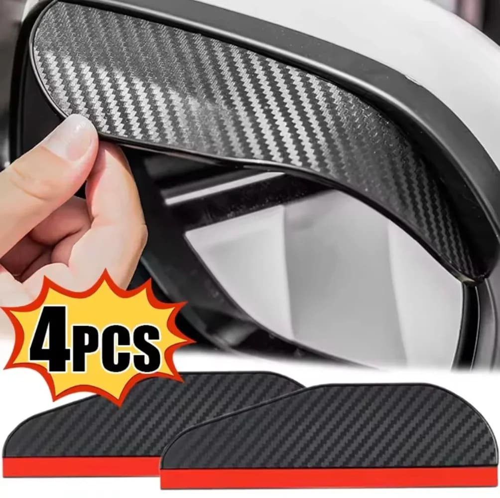 Carbon Fiber Parasols for Auto Retrovisor Mirror, Rain and Sun Protection, Car Accessories