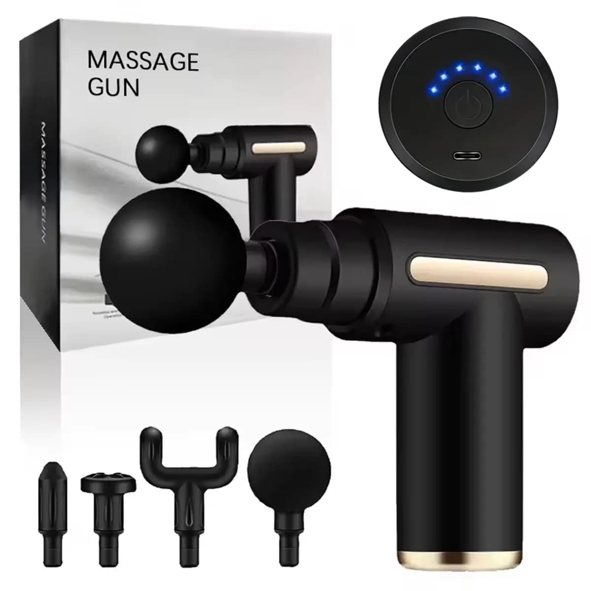 Massaggiatore per corpo, collo, schiena, rilassamento muscolare profondo, strumenti fitness per spalle, pistola per massaggio fasciale, pistola elettrica a percussione