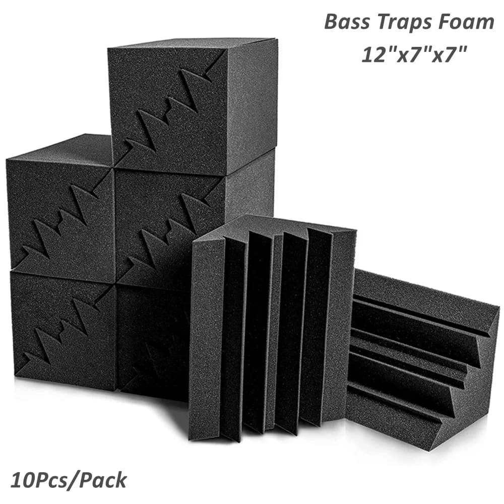 10 pz/pacco 18x18x30cm trappole per basso acustico pannelli in schiuma angolare Studio ad alta densità KTV Drum Room assorbimento acustico cuscinetti in schiuma angolare