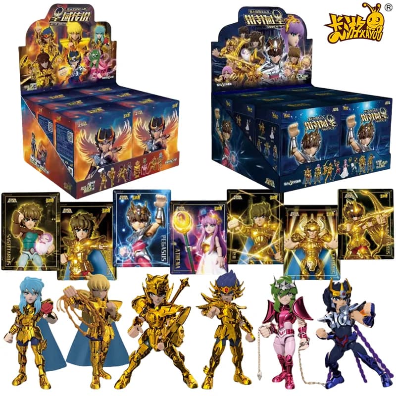 kayou Saint Seiya Blind box Pegasus Aiolos Sagittarius Leo Scorpio Milo Gold Saint Assembled Model Action FigureToys