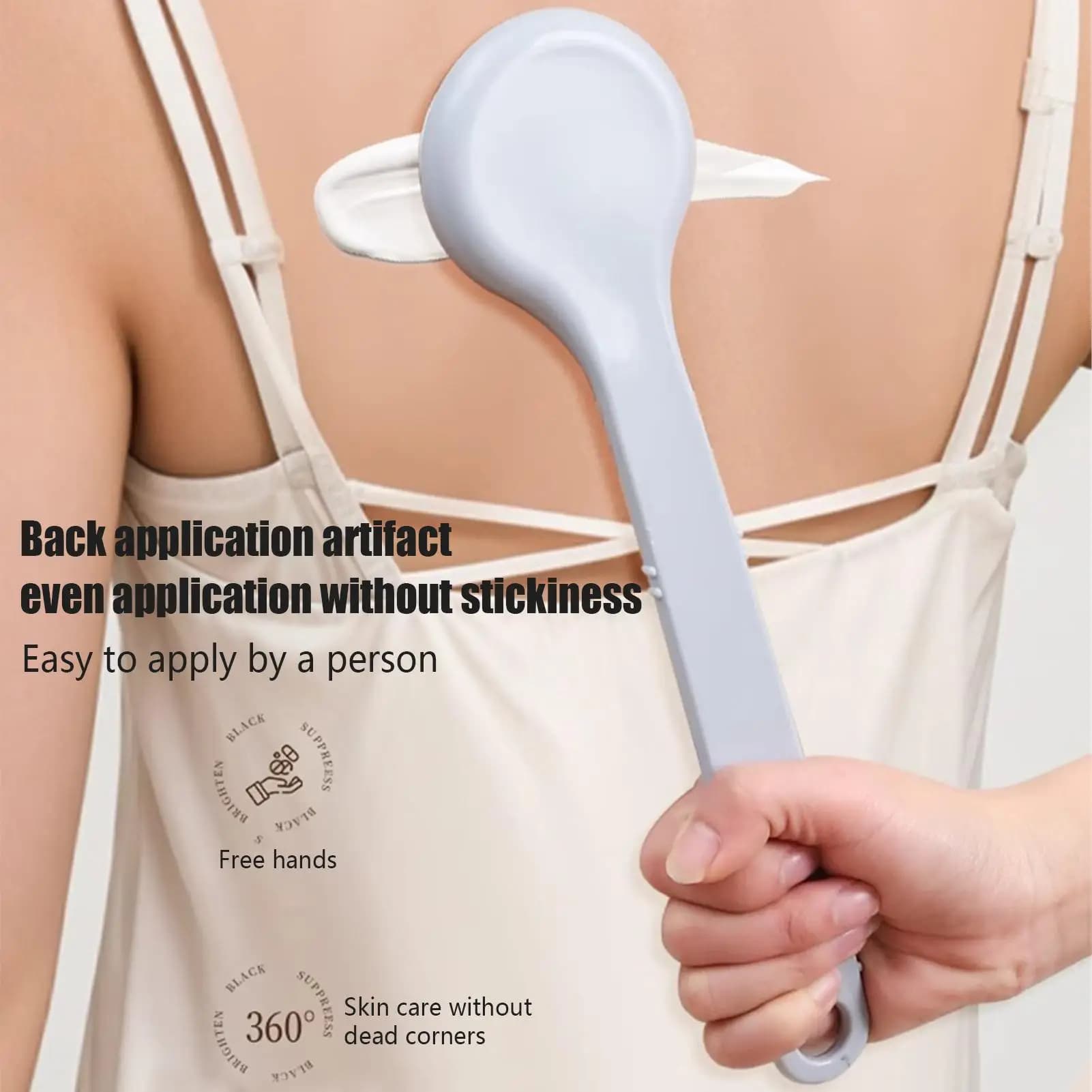Back Applicator for Lotion Back Sunscreen Applicator for Senior Extended Handle Ointment Apply Aid for Medicine Moisturizing