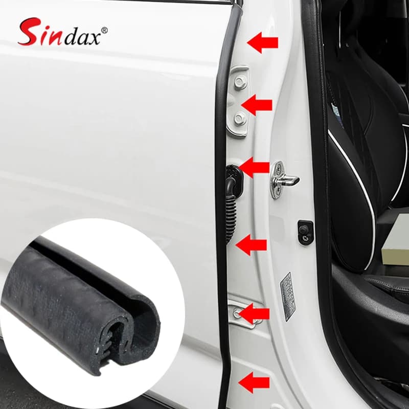 Striscia di tenuta per portiera auto Guarnizione in gomma per pilastro B Protezione impermeabile per bordi portiera per auto Guarnizione Sigillante per isolamento acustico Protezione per auto