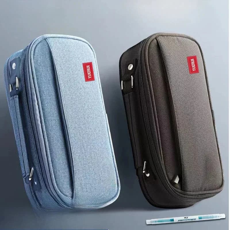 Astuccio per penne Astuccio per matite Cosmetico di grande capacità a 3 strati Forniture per studio di alta qualità Scatole semplici per studenti