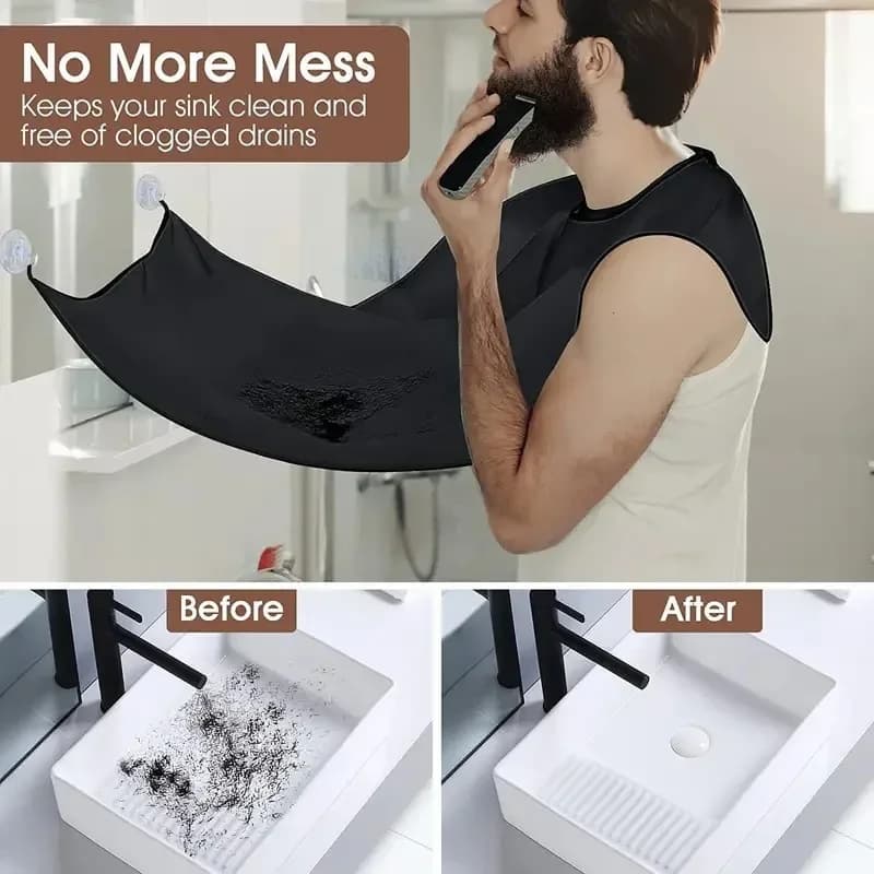 Men's Women's Kitchen Apron Beard Shaver Clip Shaving Chef Care Restaurant Cleaning Hair Adult Bib Tarp Bathroom Grooming Tools