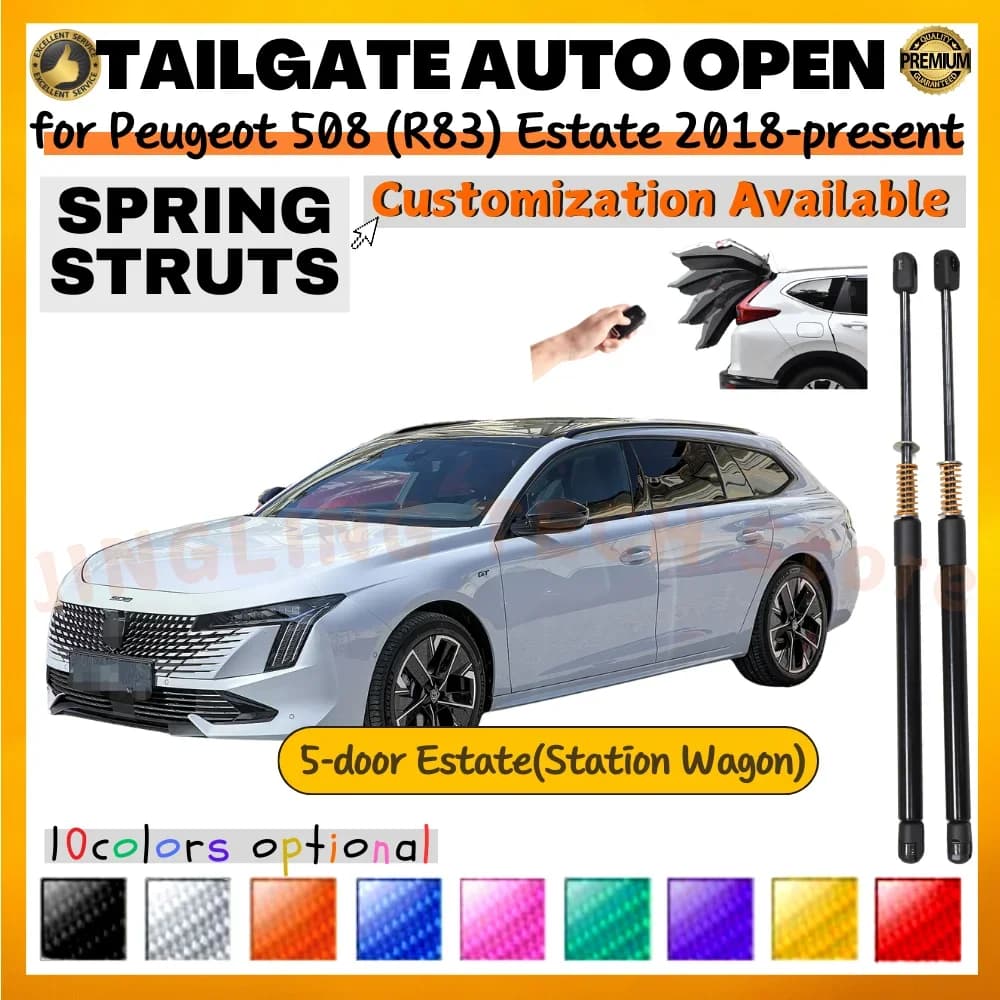 2 Ammortizzatori per Portellone Posteriore con Molla per Peugeot 508 (R83) Station Wagon 2018-presente