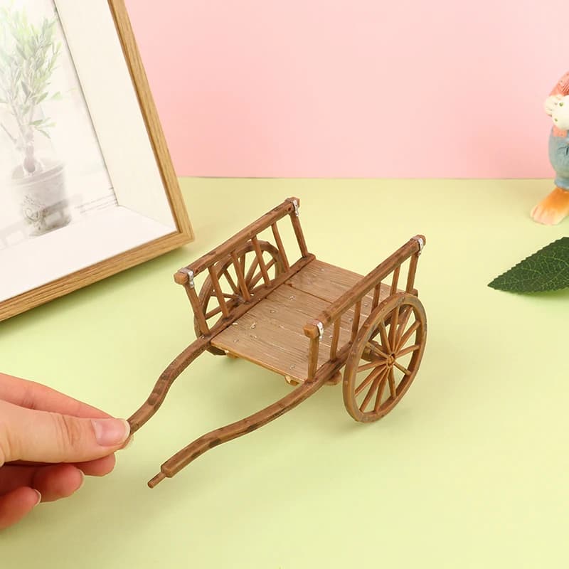 1 pz casa delle bambole in miniatura simulazione assemblato carrello modello accessori per mobili per casa delle bambole arredamento da giardino bambini giocano giocattoli fai da te