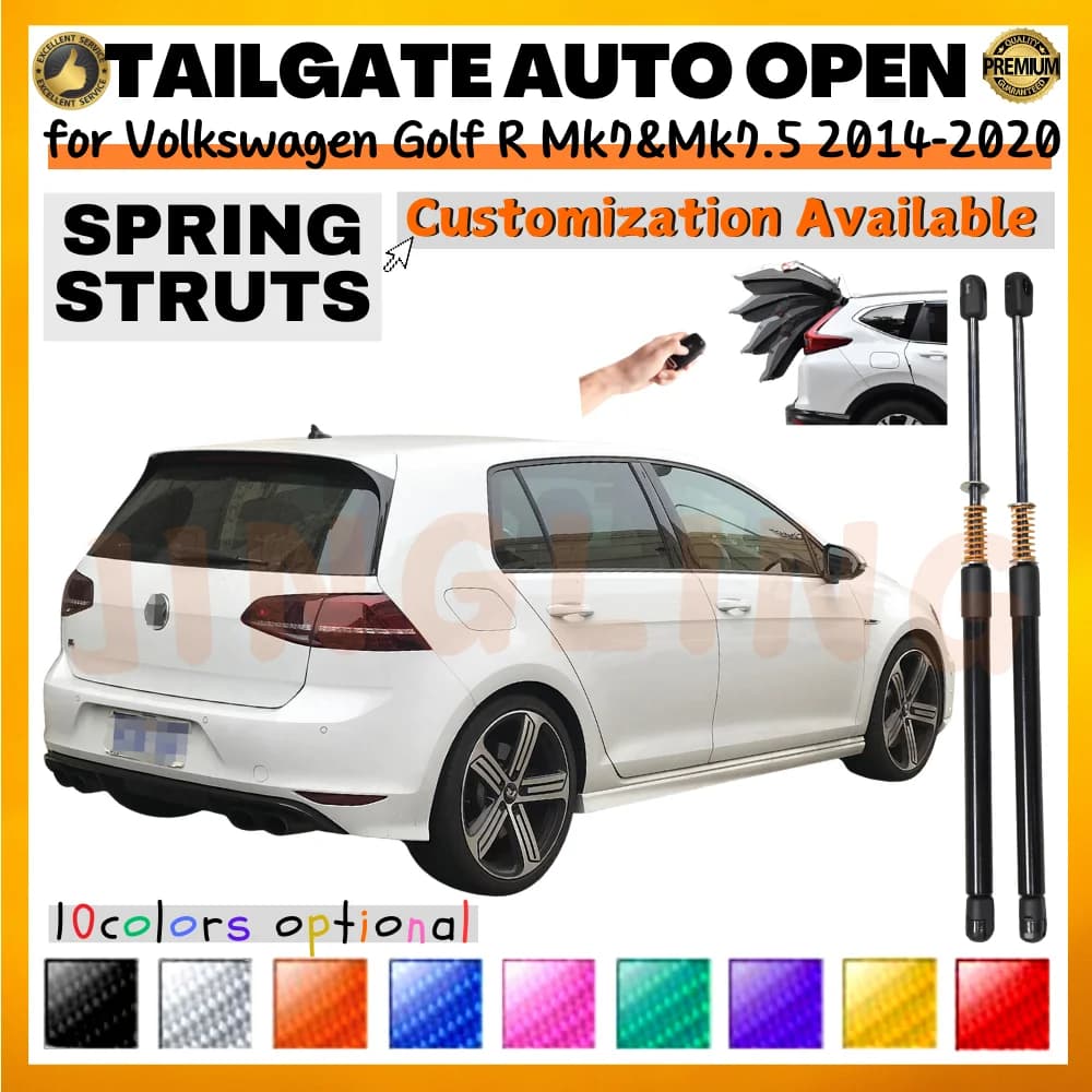 Qtà(2) Ammortizzatori per bagagliaio con molla per Volkswagen Golf R Mk7 e Mk7.5 2014-2020 Portellone posteriore Boot Ascensore Supporta Ammortizzatori