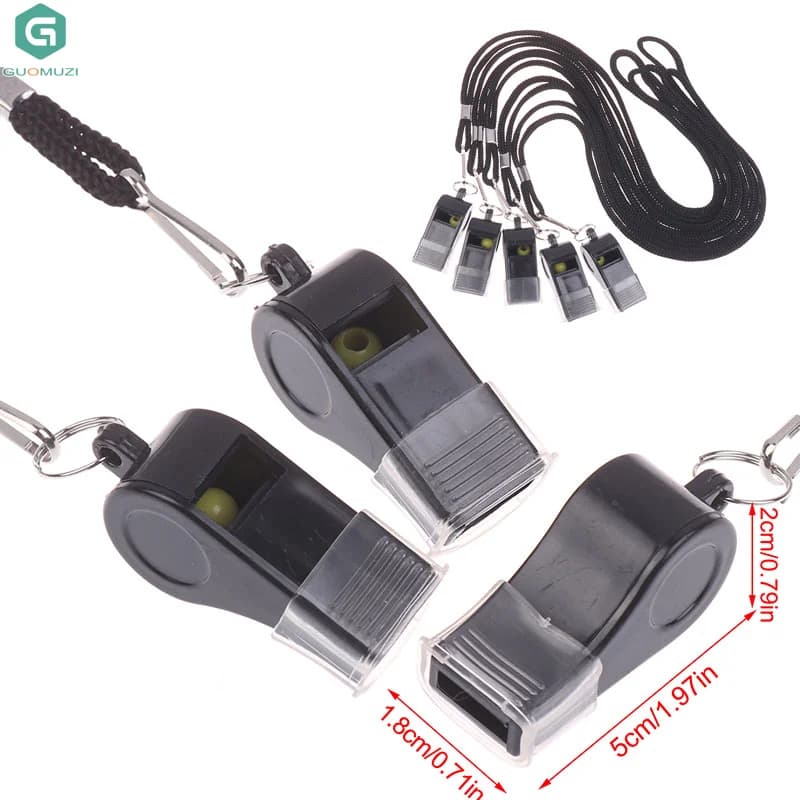 2/3/5 Pieces High Quality Black Fischietto for Arbitrs, Game Fischietto, Hiking Fischietto e Viaggi all'Aperto, for Basketball and Volleyball Parties