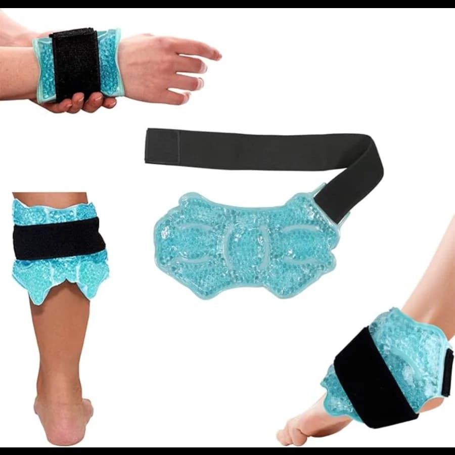 Ankle/Sport Foot Ice Wrap,Hot Cold Ice Gel Pack with Adjustable Brace for Ankles Plantar Fasciitis Achilles tendoniti Reusable