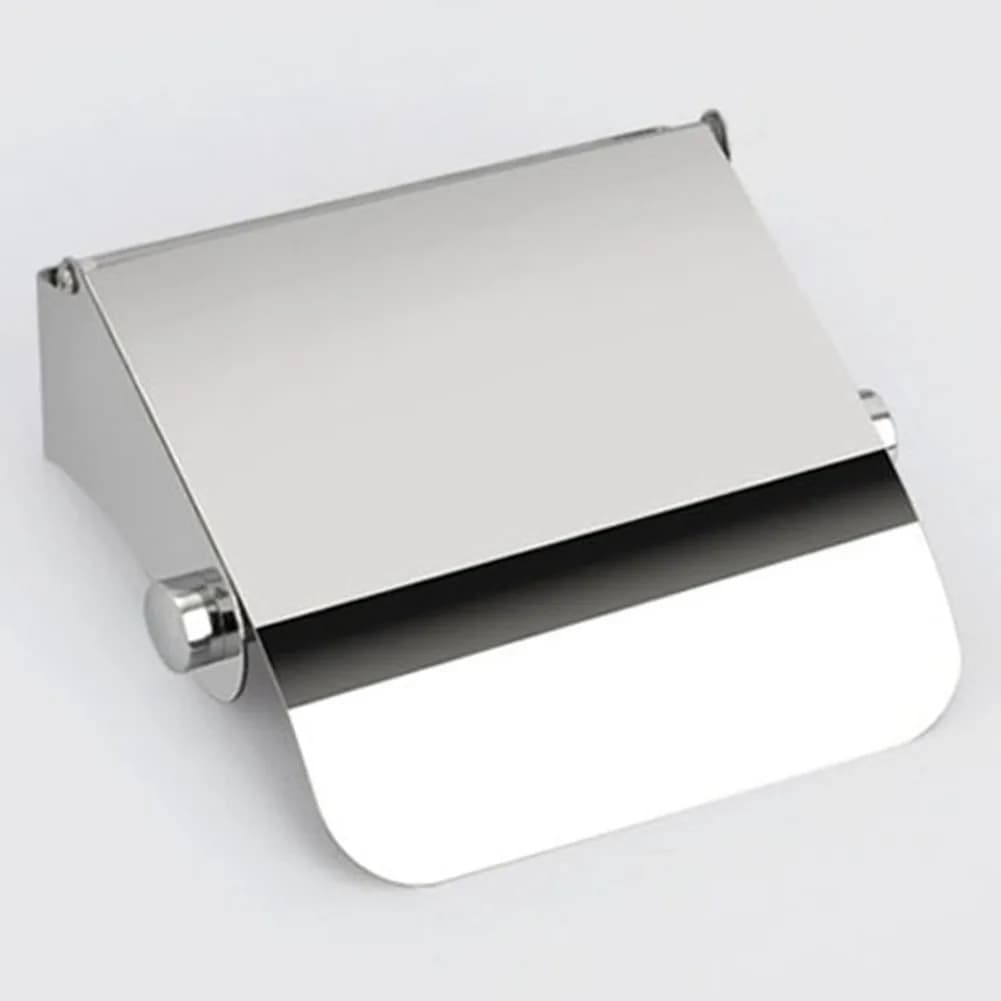 Portarotolo per carta igienica con finitura cromata, supporto a parete, dispenser per carta igienica, appendiabiti per carta igienica in acciaio inossidabile per bagno
