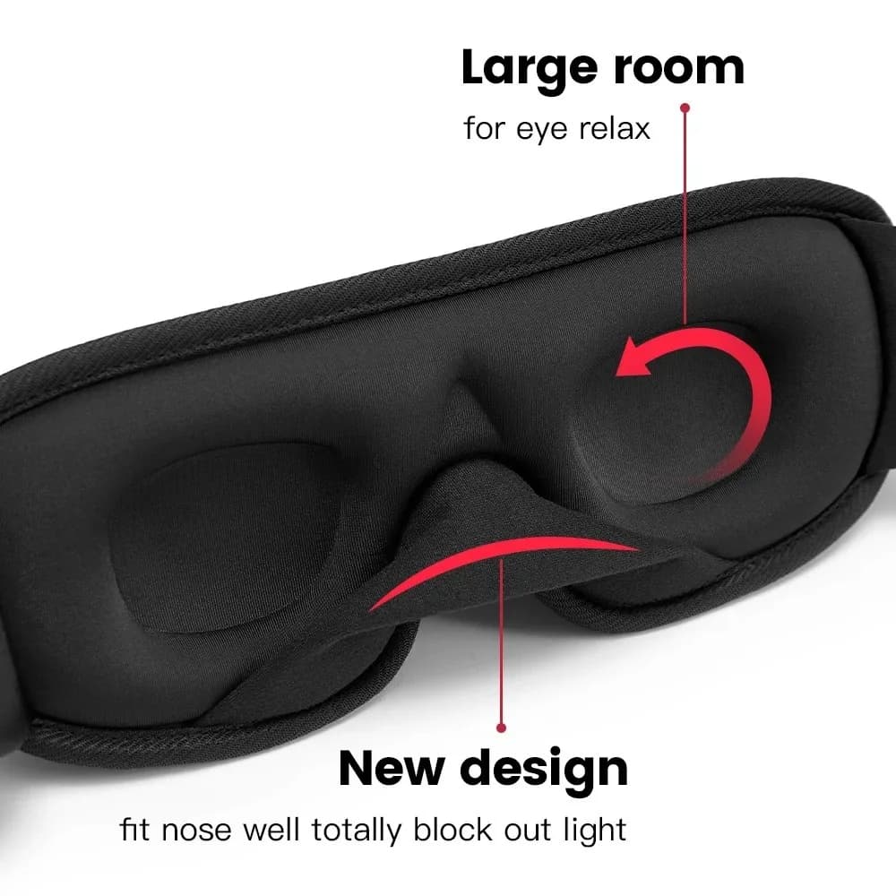 3D Sleep Mask 100% Blocking Light Eye Mask Travel Rest Relax Blindfold Sleeping Aid Eye Patches EyeShade Cover Slaapmasker