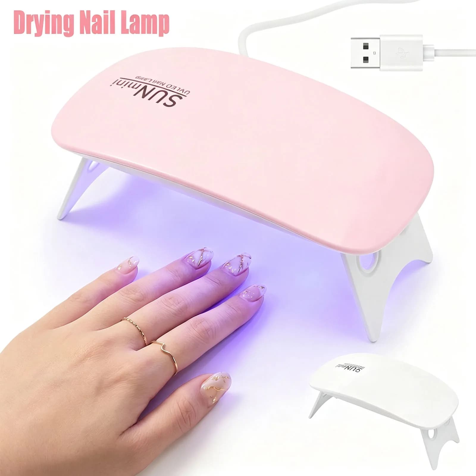 Lampada UV per Unghie, Asciugatore per Unghie da Tavolo, Strumento per Asciugatura Gel, Luce LED per Polimerizzazione, Accessori per Nail Art Fai-da-Te