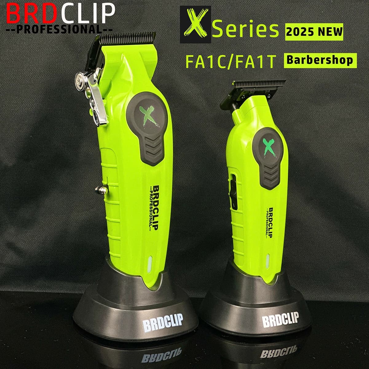 BRDCLIP FA1C NEW 7500RPM Barbiere Professional Haircuts High Speed Motor 2500mAh Electric Trimmer DLC Blade with Base