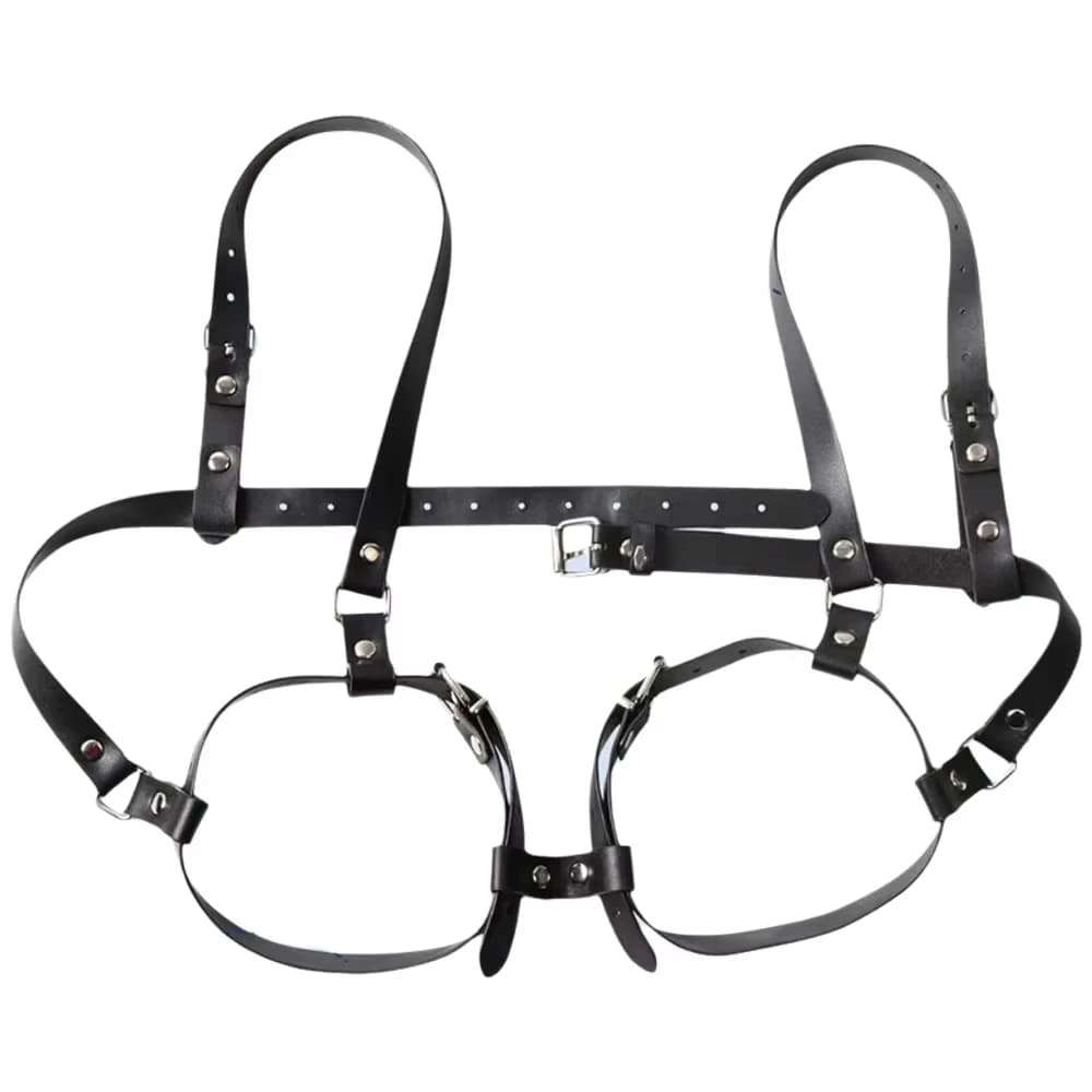 Imbracatura BDSM per il bondage del seno, giocattoli sessuali, coppa B-D, in pelle, fetish, sexy, contenitori per il seno, punk, gotico, per donne, cinture e lacci SM.