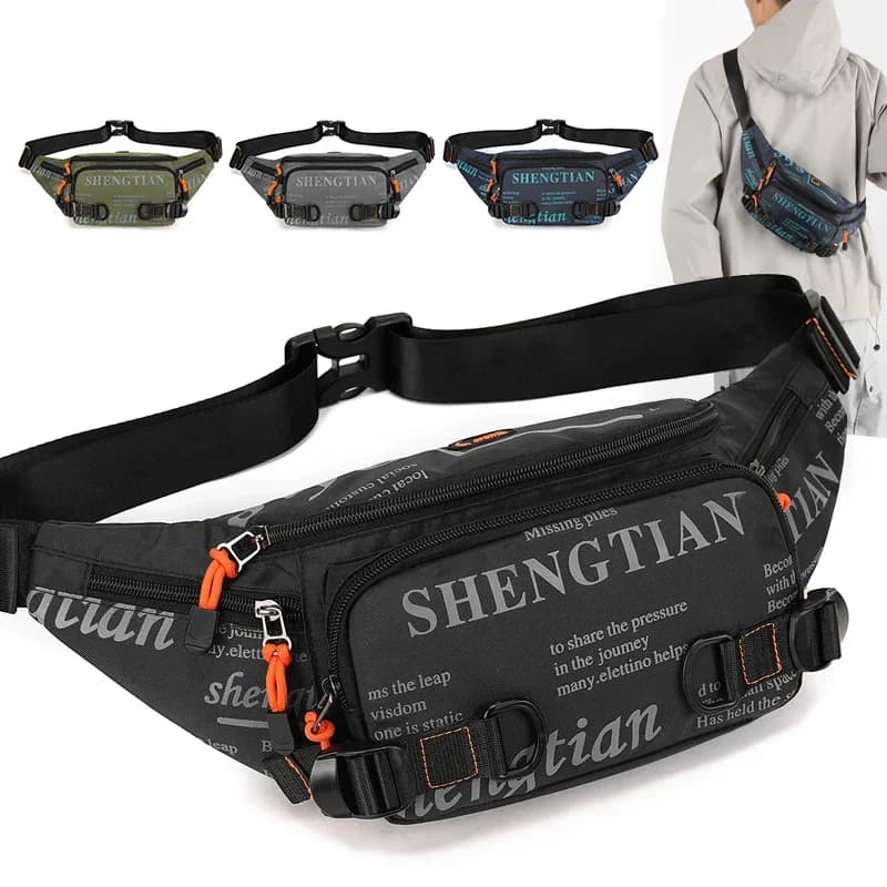 Waterproof Nylon Men's Waist Bag: Light Running Waist Bag For Travel, Sports And Outdoor Activities