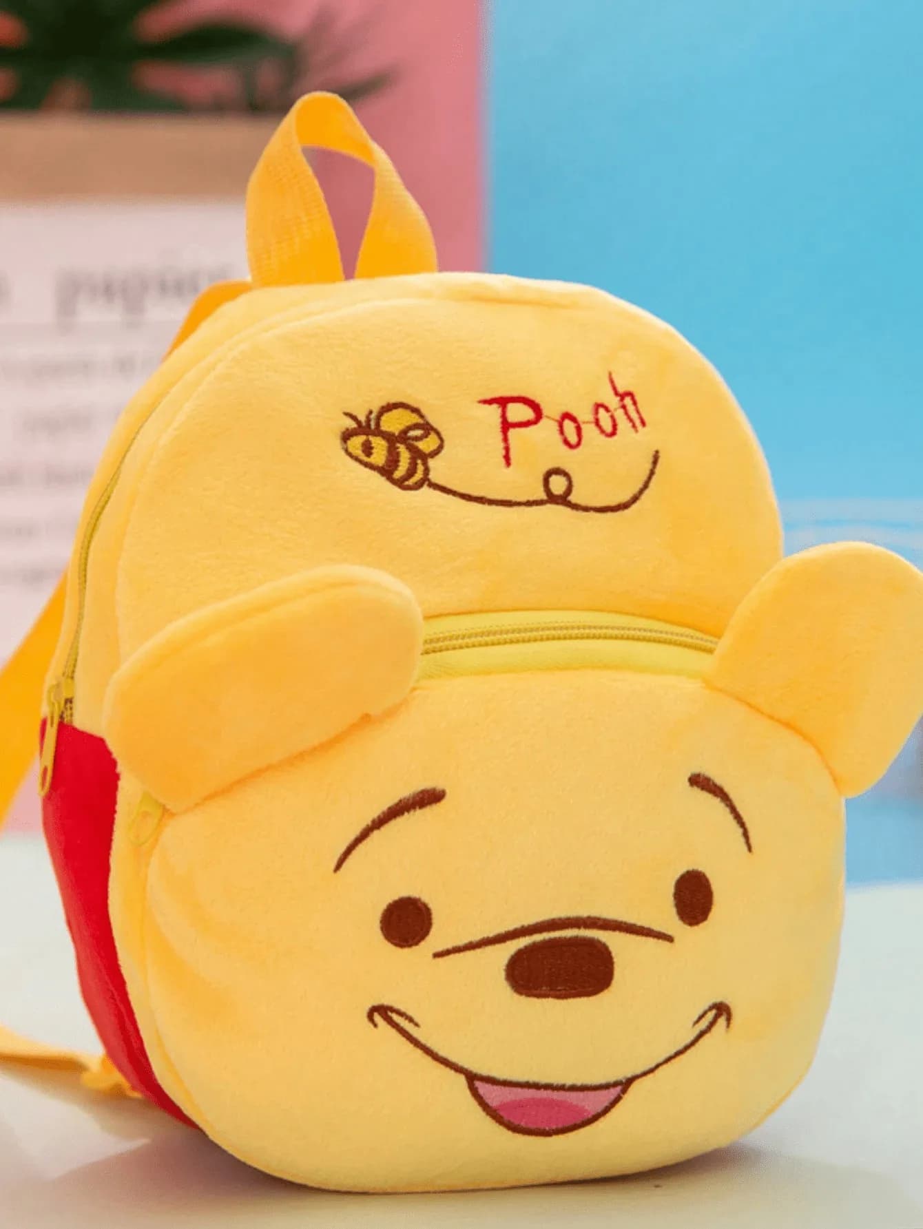 Zaino Disney Cartoon Cute Stitch Topolino Winnie The Pooh Borsa da scuola in peluche Materiale scolastico per studenti