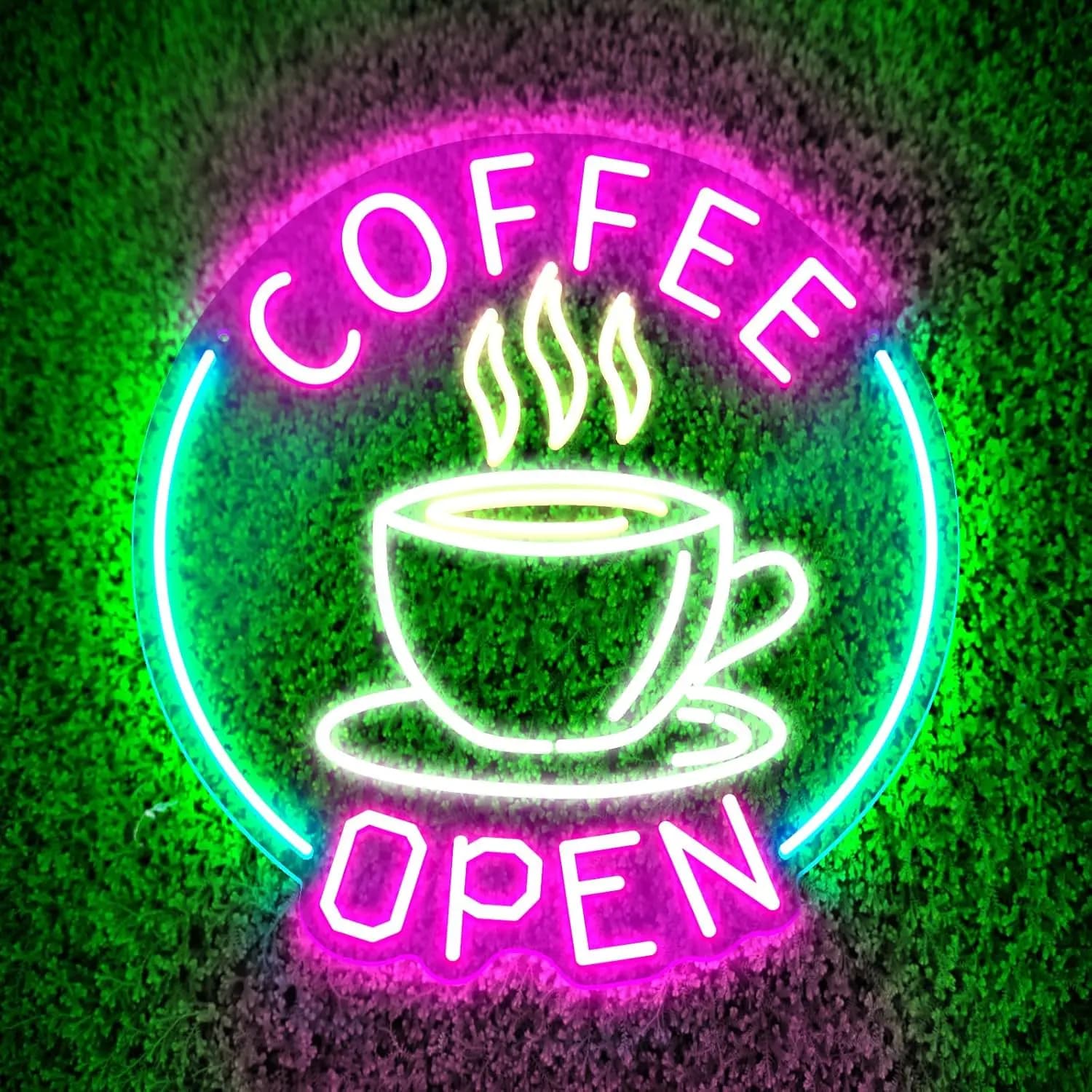 Insegna al Neon 'Coffee Open' Alimentata USB, Luce LED al Neon per Caffetterie, Bar, Feste, Ristoranti, Decorazioni, Regalo, Illuminazione Artistica da Parete