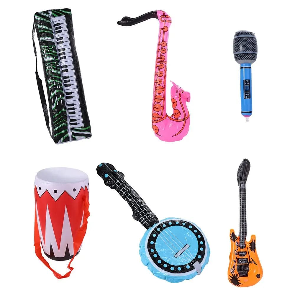 Giocattoli Puntelli gonfiabili Microfono Palloncini Gonfiabili Chitarra Palloncino Strumento Ukulele Giocattoli Gonfiabili Strumento musicale Giocattoli