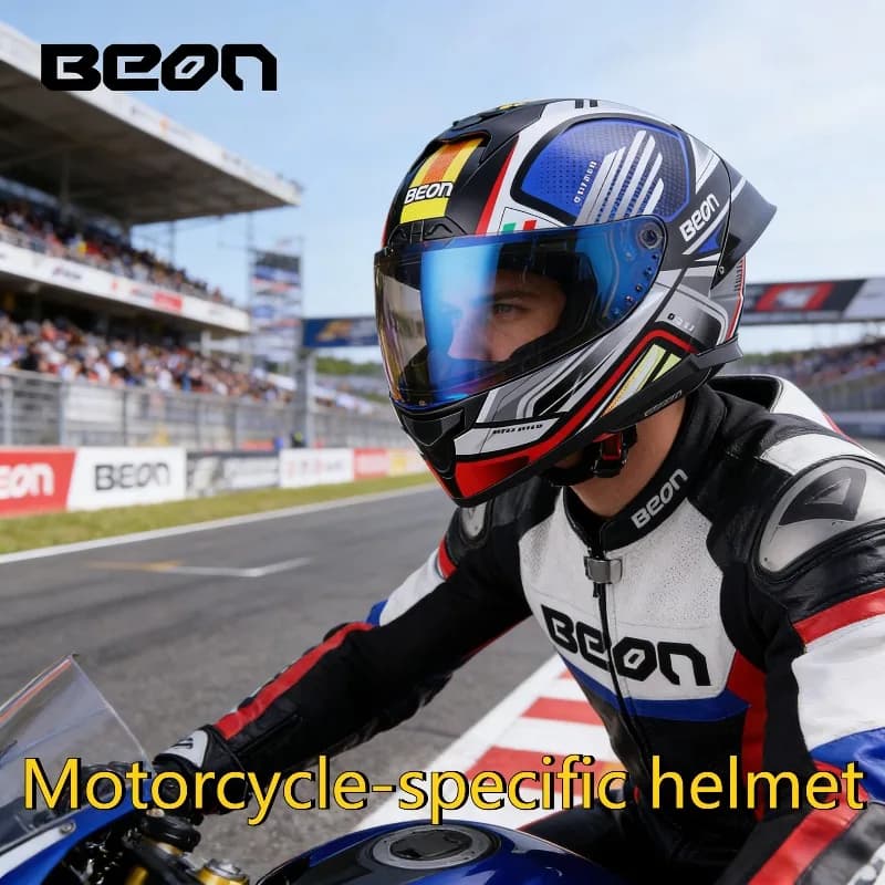Integral helmet for Moto, Unisex, for Racing and Road Use, Universal for All Seasons, Summer Solar Protection
