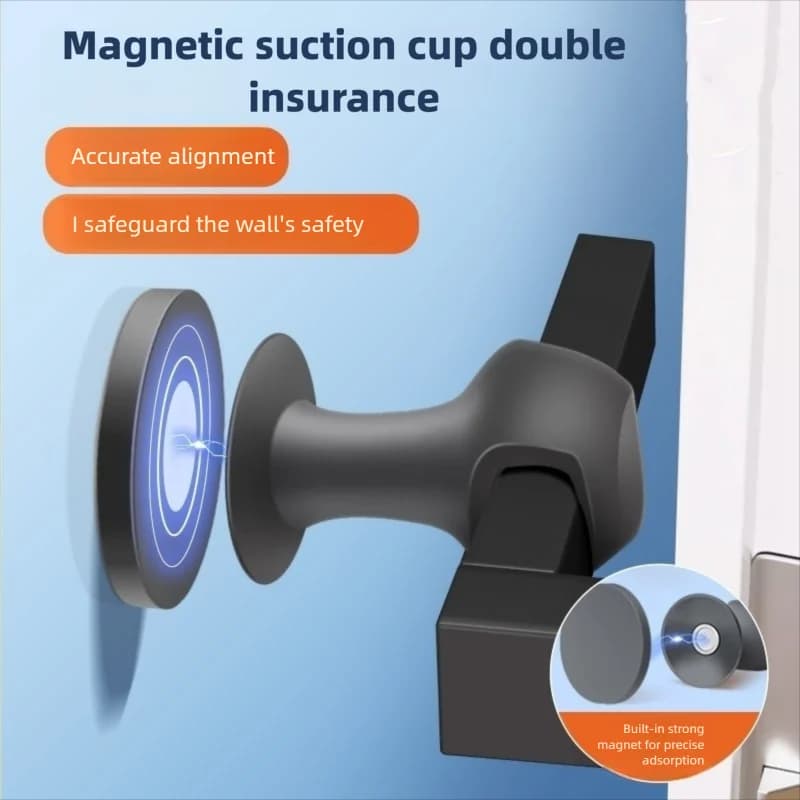 Fermaporta in silicone Maniglia per porta Cuscinetto protettivo Copertura silenziosa Resistenza alla porta Aspirazione per porta artefatto anticollisione