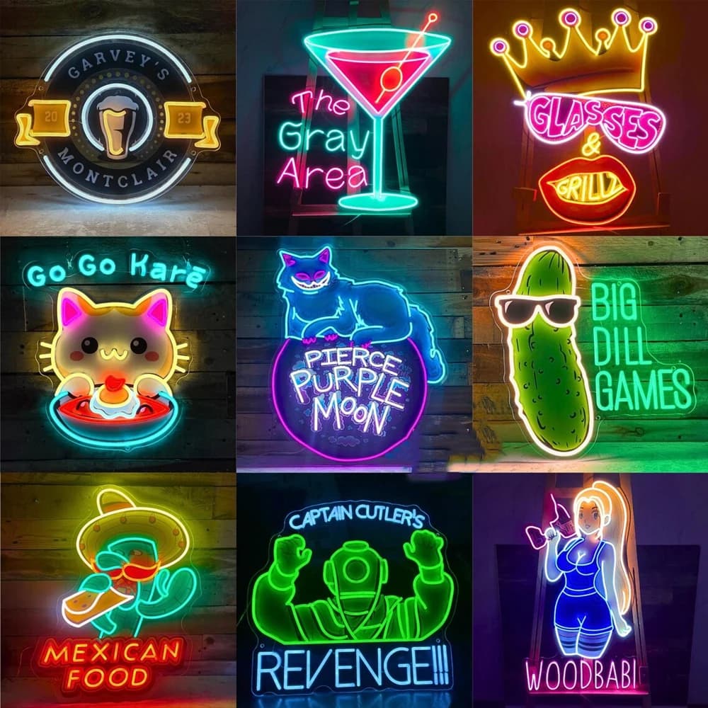 Insegna al Neon Personalizzata, Luce LED al Neon per Feste, Matrimoni, Compleanni, Aziende, Vetrine, Ristoranti, Decorazioni