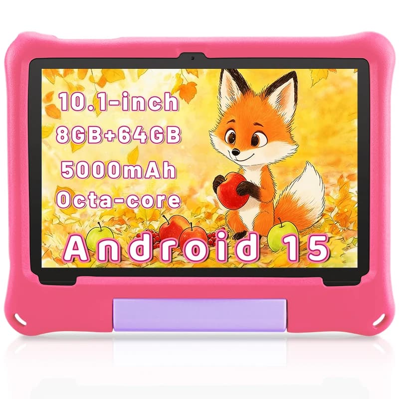 Tablet Android 15 ANRY Economico, 10 Pollici, Octa Core, 8GB RAM, 64GB ROM, Schermo Touch IPS HD, Tablet per Bambini con App Educativa Iwawa